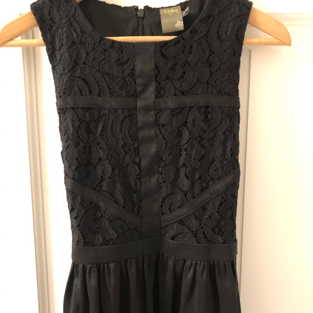 Taylor black sleeveless cocktail dress. Size 4